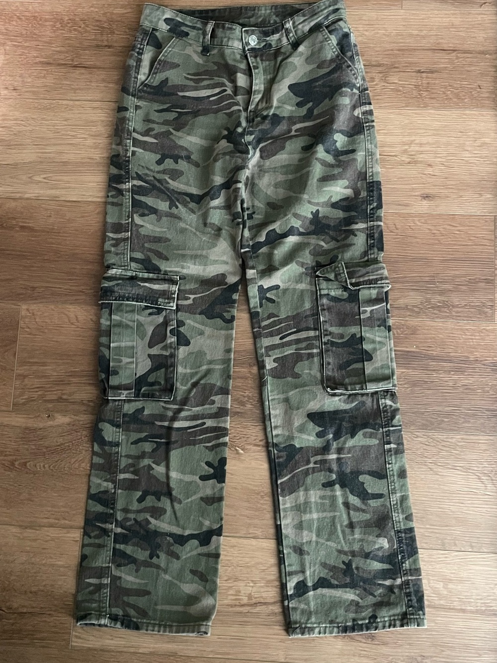 Olive & Brown Camo Cargo Pants